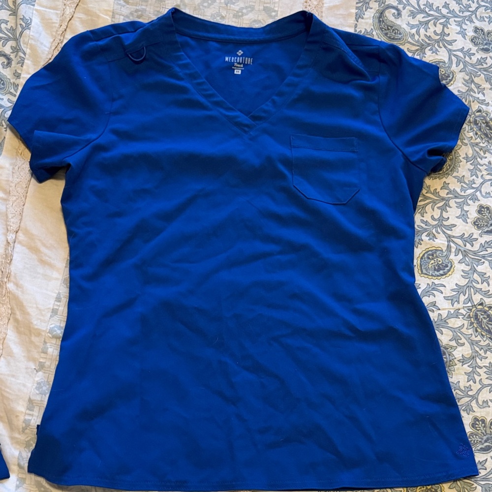 Med Couture Women's Royal Blue Scrub top